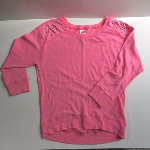 Justice Girls Top w/studs Pink sz 12